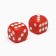 Dice play "Game time", 1.6 x 1.6 cm, set 2 pcs, red
