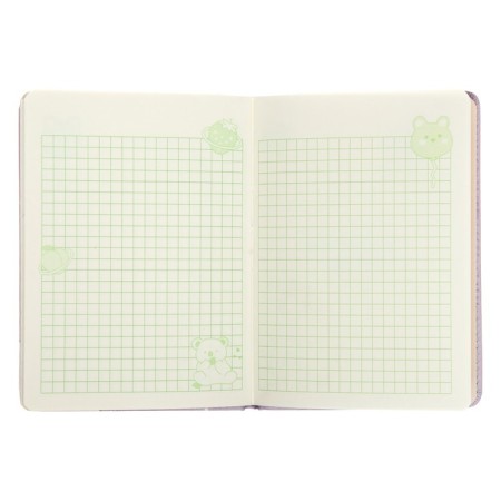 Gift notebook, A6, 100 sheets, a colored block, with a curly knife on a magnet, "anime", mix-6
