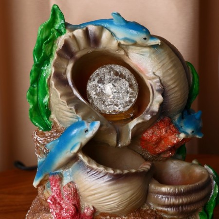 Fountain "Dolphins" shells, 11x16x24 cm (with backlight)-1