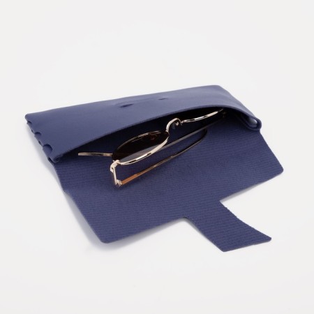 Puff outing case, length 16 cm, blue color-3
