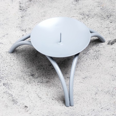 Summary Metal for 1 candle "Olympus", 4x11 cm, gray-2