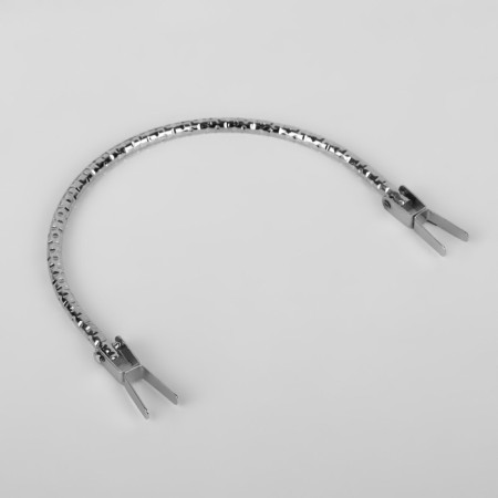 Handle for the bag "Refteeled frame", metal, for a puncture, 13 × 9 cm, silver color-1