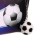 School Penal on a zipper, with a suspension, "Football", mix