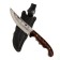 Caucasian knife, tourist "Pecheneg" with scabbard, steel - 40x13, varnished nut, 14 cm