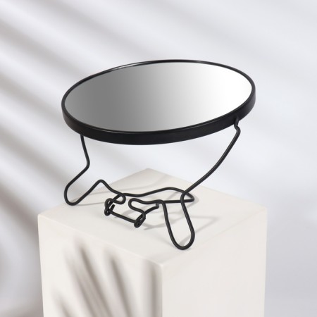 The mirror is folding-suspended, bilateral, with an increase, d mirror surface 16.2 cm, black color is black-2