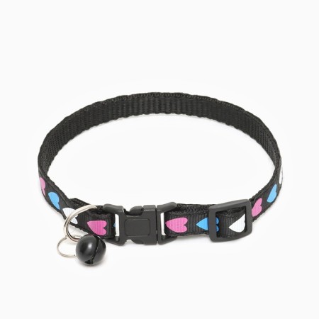 The two -layer collar with the Fastex "Hearts" 30 x 1 cm, black-1