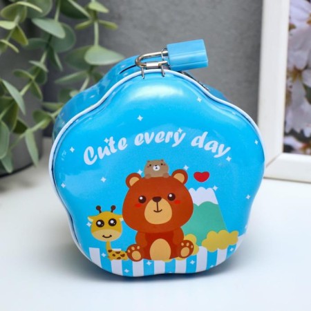 Piggy bank Metal Flower "Animal" mix 7.2x9.5x9.5 cm-2
