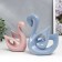 Souvenir Ceramics "Swans Blue and Pink" matte set 2 pcs 14x6x15 15x20x20 cm