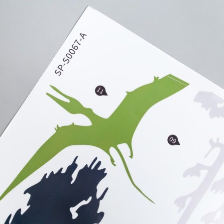 Sticker Plastic Interior color "dinosaurs silhouettes" set 2 sheets 30x90 cm-2