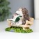 Polystone souvenir "Hedgehogs on a bench read the book" 5.7x3.9x7.5 cm