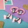 Hair set "cutie" (2 clamps 3.5 cm, 2 elastic bands) unicorn