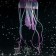 Decor for the Aquarium "Medusa" Silicone, with a neon effect, 5 x 5 x 15 cm, purple