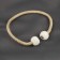 Picking for curtains "Balls from beads", d = 3 × 40 cm, white/beige color