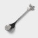 Coffee pair of ceramic “silver”, 3 objects: a cup 200 ml, a saucer d = 14 cm, spoon h = 12.5 cm, silver color