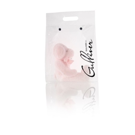 Gulliver soft toy Bear with a bow, pink color, 28 cm-2
