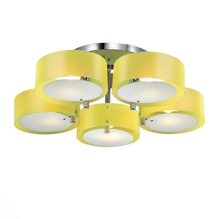 Ceiling EVOLUCE lamp. SL483.092.05. Foresta. 5x60 watts, E27, 72x72x20 cm, chromium color