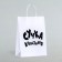 Gift package with jokes, crafted "painted", white, 32 x 24 x 10.5 cm