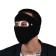 Protective mask with a visor, fleece, size adjustable, black