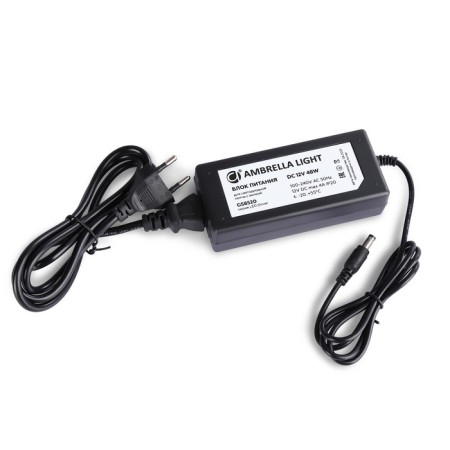 Ambrella power supply for LED tape with a fork 12V 48W 4A IP20 100-240V