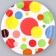 Paper plate "Circles", in a set of 6 pcs., 23 cm