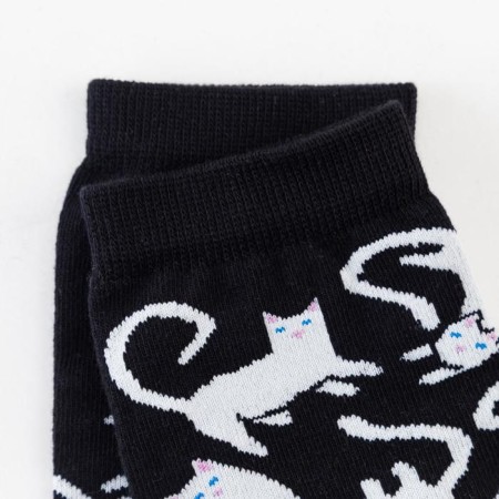 Minaku socks "cats", black color, size 36-37 (23 cm)-1
