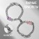Bracelets "Demetrons" on a magnet, marmalade bears, purple-pink color in silver