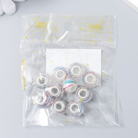 Busina for creativity plastic "Lill - Caramel" 1.3x1.3x0.8 cm-3