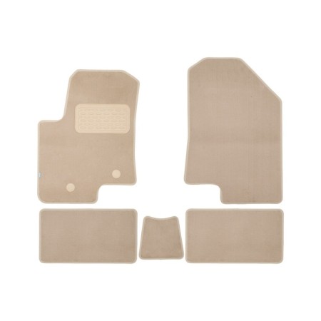 Rugs in the Premium salon for Changan CS35Plus 2021-, crossover, 5 pcs (textiles, beige color)