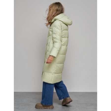 Coat insulated winter female, size 48, color light green-17