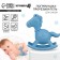 Toy - silicone cutter with a rattle "horse", blue color, crumb me