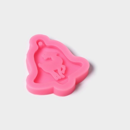Mold "Bell of Deer", silicone, 10 × 9 × 1.5 cm, color mix-1