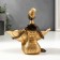 Souvenir Polystone stand "African with a gold sheet" 14x14.8x9.5 cm
