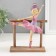 Polystone souvenir "Little ballerina at the machine" Violet 13.5x7x16.5 cm