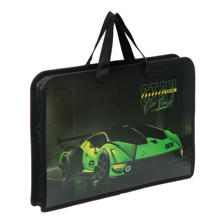 Folder with A4 handles, 340 x 245 x 45 mm, plastic, handle, ONICS PT-14 "Green Auto"-1