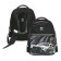 School backpack, 40 x 33 x 19 cm, ergonomic back, stavia "monochrome", black/orange