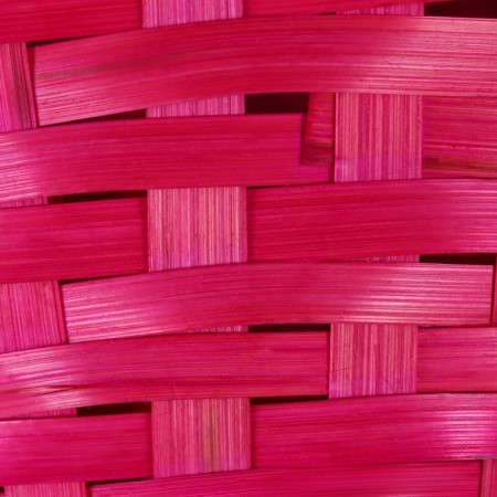 Wicker basket, D19 x 9.5 x 32 cm, pink, bamboo-5