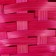 Wicker basket, D19 x 9.5 x 32 cm, pink, bamboo