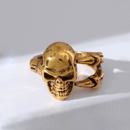 Ring "Right" Skull, color black gold, dimensionless-4