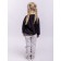 Sweatshirt for girls, height 98 cm, black color