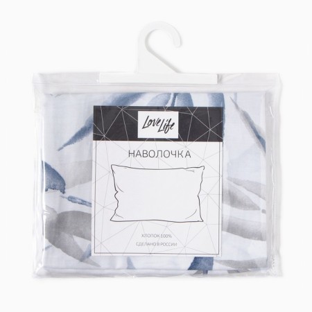 Pillowcase Lovelife "reed" 50*70cm, 100% cotton, satin, 125g/m²-2