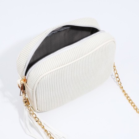 Cross-Bodi Bag on a zipper, beige color-6