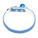 Soft collar "Andromeda" 31 x 1 cm, artificial leather, mix of flowers
