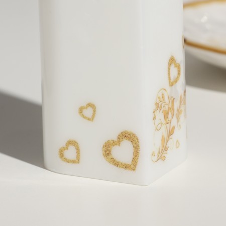Wedding candle "Heart", 6.8x15 cm, white, home-1