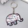 Acryl keychain "Elephant painted by henna" 3x5 cm
