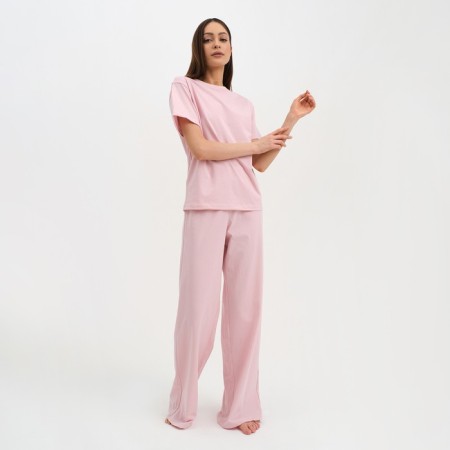 Female pajamas (T-shirt and trousers) KAFTAN "BASIC" size 48-50, pink color-2