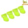 Rubber pijon boots, set 4 pcs., Rr. S (sole 4 x 3 cm), yellow