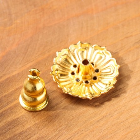 Flower stand "Flower" 3.8x2.8 cm, gold, 5pcs set (9216275)-2