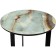 Coffee table Rob metal, blue marble/black 45x45x50 cm