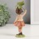 Polystone souvenir "Baby with green clover" 6.5x5x15.5 cm
