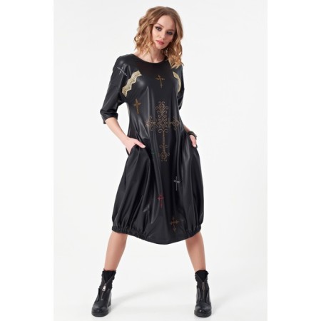 Women's dress, size 44, black color-6